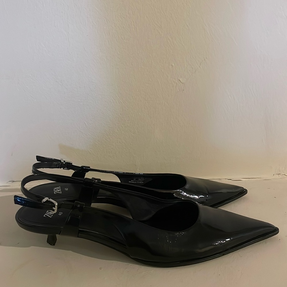 Zara SlingBack Kitten Heels
